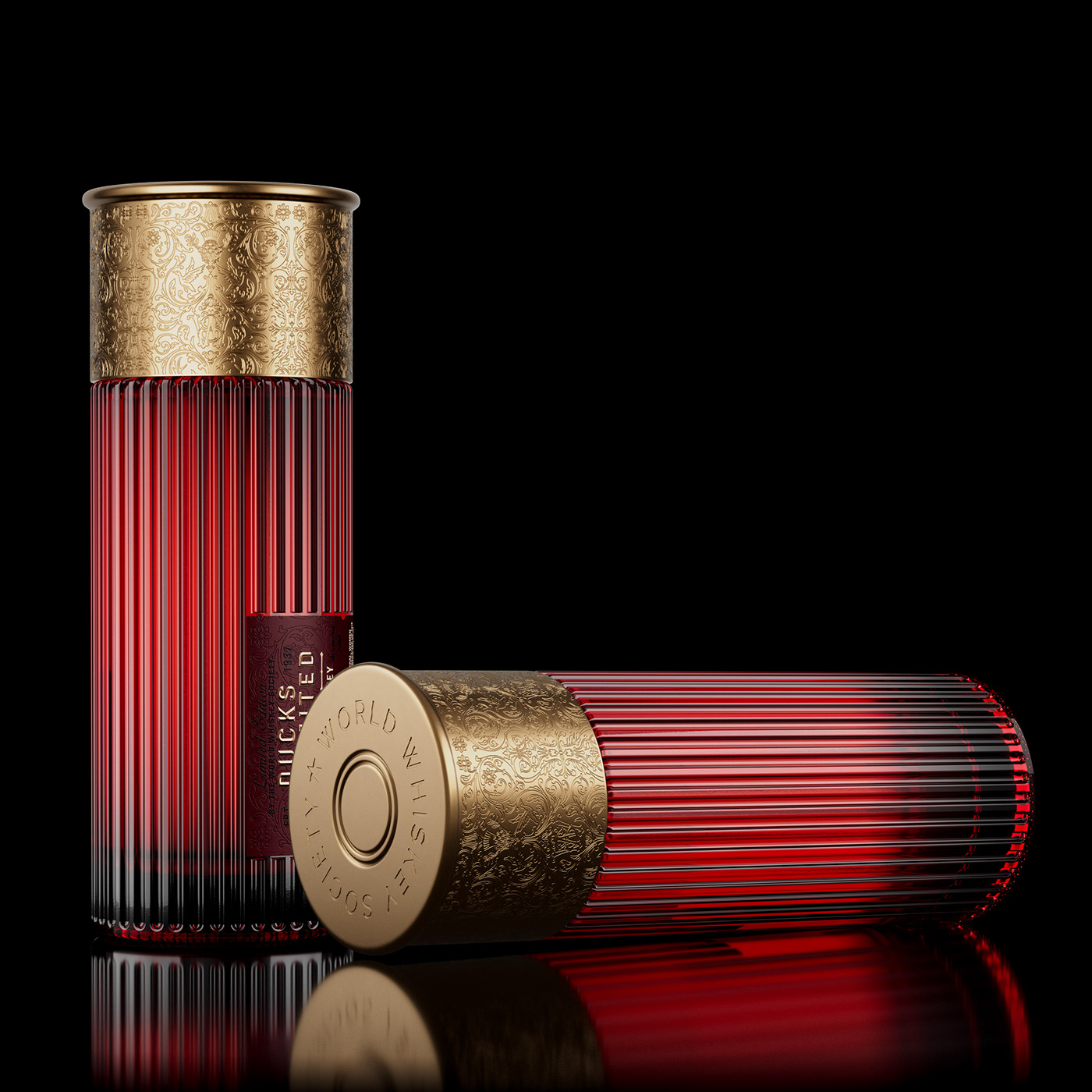 由 Think Bold Studio 精心打造的 Ducks Unlimited Shotgun shell 酒瓶設計及包裝設計。
